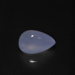 6,09 ctw natürlicher blauer Chalcedon, Transparent, Transparent / Lichtdurchlässig