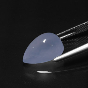 6,09 ctw natürlicher blauer Chalcedon, Transparent, Transparent / Lichtdurchlässig
