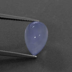 4,24 ctw natürlicher blauer Chalcedon, Transparent, Transparent / Lichtdurchlässig