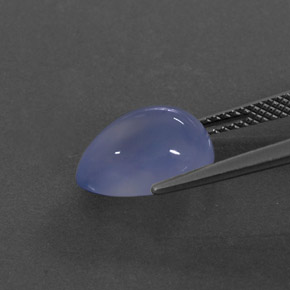 4,24 ctw natürlicher blauer Chalcedon, Transparent, Transparent / Lichtdurchlässig
