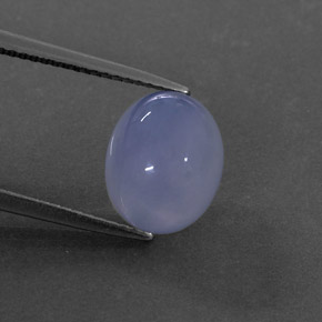 4,35 ctw natürlicher blauer Chalcedon, Transparent, Transparent / Lichtdurchlässig