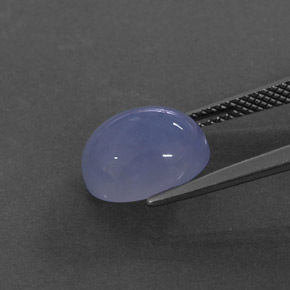 4,35 ctw natürlicher blauer Chalcedon, Transparent, Transparent / Lichtdurchlässig