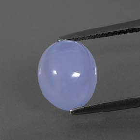 3,77 ctw natürlicher blauer Chalcedon, Transparent, Transparent / Lichtdurchlässig