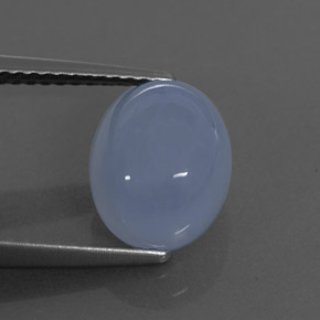 3,46 ctw natürlicher blauer Chalcedon, Transparent, Transparent / Lichtdurchlässig