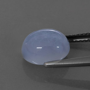 3,46 ctw natürlicher blauer Chalcedon, Transparent, Transparent / Lichtdurchlässig