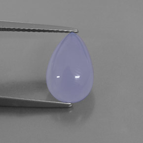 3,40 ctw natürlicher blauer Chalcedon, Transparent, Transparent / Lichtdurchlässig