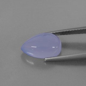 3,40 ctw natürlicher blauer Chalcedon, Transparent, Transparent / Lichtdurchlässig