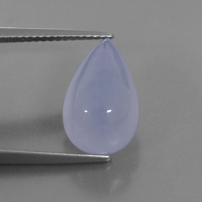 5,28 ctw natürlicher blauer Chalcedon, Transparent, Transparent / Lichtdurchlässig