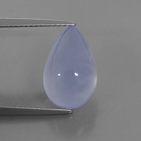 5,21 ctw natürlicher blauer Chalcedon, Transparent, Transparent / Lichtdurchlässig