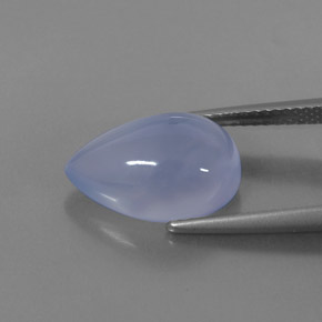 5,21 ctw natürlicher blauer Chalcedon, Transparent, Transparent / Lichtdurchlässig