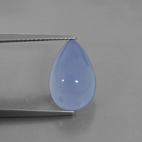 5,20 ctw natürlicher blauer Chalcedon, Transparent, Transparent / Lichtdurchlässig