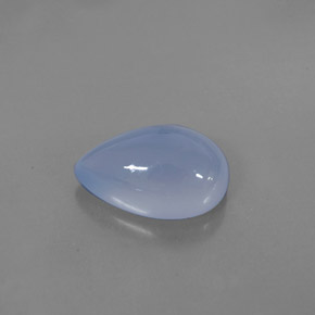5,20 ctw natürlicher blauer Chalcedon, Transparent, Transparent / Lichtdurchlässig