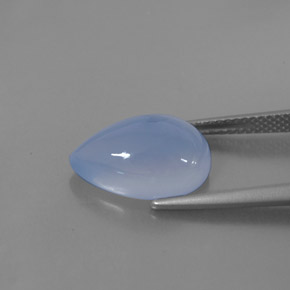 5,20 ctw natürlicher blauer Chalcedon, Transparent, Transparent / Lichtdurchlässig