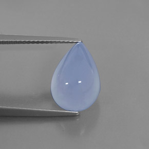 5,58 ctw natürlicher blauer Chalcedon, Transparent, Transparent / Lichtdurchlässig