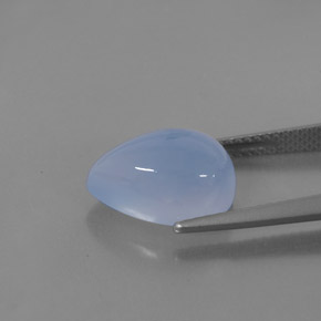 5,58 ctw natürlicher blauer Chalcedon, Transparent, Transparent / Lichtdurchlässig