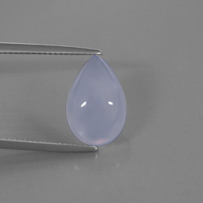 5,69 ctw natürlicher blauer Chalcedon, Transparent, Transparent / Lichtdurchlässig