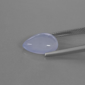 5,69 ctw natürlicher blauer Chalcedon, Transparent, Transparent / Lichtdurchlässig