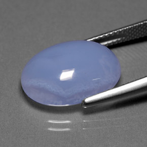 9,81 ctw natürlicher blauer Chalcedon, Transparent, Transparent / Lichtdurchlässig