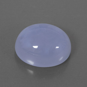 5,36 ctw natürlicher blauer Chalcedon, Transparent, Transparent / Lichtdurchlässig