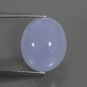5,36 ctw natürlicher blauer Chalcedon, Transparent, Transparent / Lichtdurchlässig