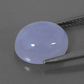 5,36 ctw natürlicher blauer Chalcedon, Transparent, Transparent / Lichtdurchlässig