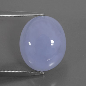 5,52 ctw natürlicher blauer Chalcedon, Transparent, Transparent / Lichtdurchlässig