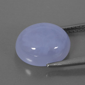 5,52 ctw natürlicher blauer Chalcedon, Transparent, Transparent / Lichtdurchlässig