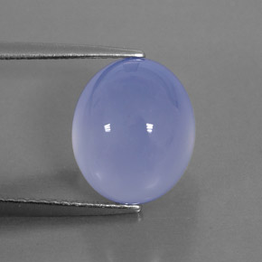 6,71 ctw natürlicher blauer Chalcedon, Transparent, Transparent / Lichtdurchlässig