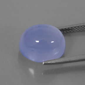 6,71 ctw natürlicher blauer Chalcedon, Transparent, Transparent / Lichtdurchlässig