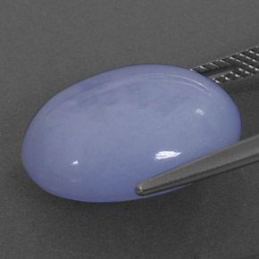13,90 ctw natürlicher blauer Chalcedon, Transparent, Transparent / Lichtdurchlässig