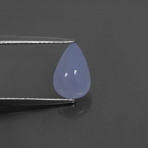 1,76 ctw natürlicher blauer Chalcedon, Transparent, Transparent / Lichtdurchlässig