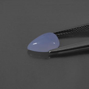 1,76 ctw natürlicher blauer Chalcedon, Transparent, Transparent / Lichtdurchlässig