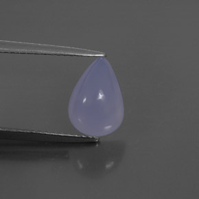 2,35 ctw natürlicher blauer Chalcedon, Transparent, Transparent / Lichtdurchlässig