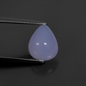 2,43 ctw natürlicher blauer Chalcedon, Transparent, Transparent / Lichtdurchlässig