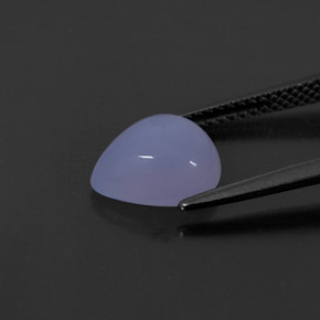 2,43 ctw natürlicher blauer Chalcedon, Transparent, Transparent / Lichtdurchlässig