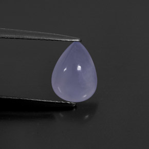 1,62 ctw natürlicher blauer Chalcedon, Transparent, Transparent / Lichtdurchlässig