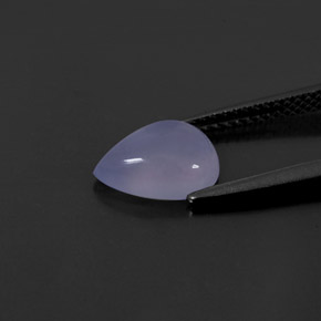 1,62 ctw natürlicher blauer Chalcedon, Transparent, Transparent / Lichtdurchlässig