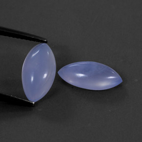 ct natürliche blauer Chalcedon-Edelsteine, Transparent, Transparent / Lichtdurchlässig