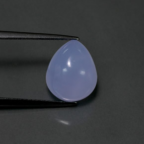 5,25 ctw natürlicher blauer Chalcedon, Transparent, Transparent / Lichtdurchlässig