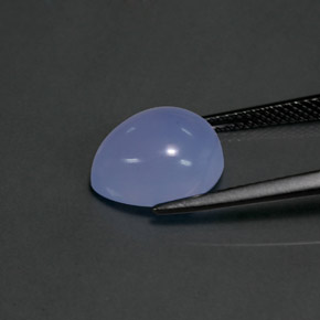 5,25 ctw natürlicher blauer Chalcedon, Transparent, Transparent / Lichtdurchlässig