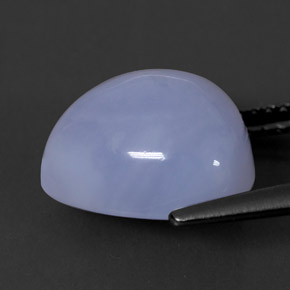 6,67 ctw natürlicher blauer Chalcedon, Transparent, Transparent / Lichtdurchlässig
