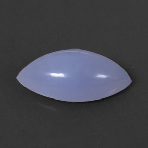 2,95 ctw natürlicher blauer Chalcedon, Transparent, Transparent / Lichtdurchlässig