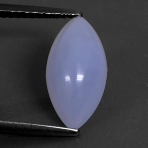 2,95 ctw natürlicher blauer Chalcedon, Transparent, Transparent / Lichtdurchlässig