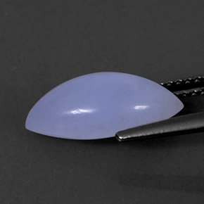 2,95 ctw natürlicher blauer Chalcedon, Transparent, Transparent / Lichtdurchlässig