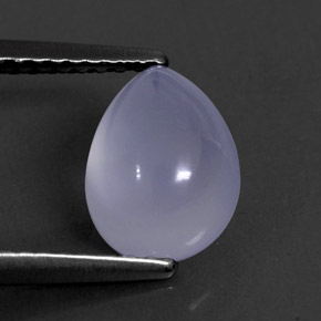 1,74 ctw natürlicher blauer Chalcedon, Transparent, Transparent / Lichtdurchlässig