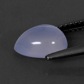 1,74 ctw natürlicher blauer Chalcedon, Transparent, Transparent / Lichtdurchlässig