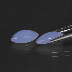  ct natürliche Lavendelblau Chalzedon-Edelsteine, Transparent, Transparent / Lichtdurchlässig