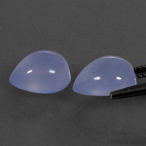  ct natürliche Lavendelblau Chalzedon-Edelsteine, Transparent, Transparent / Lichtdurchlässig