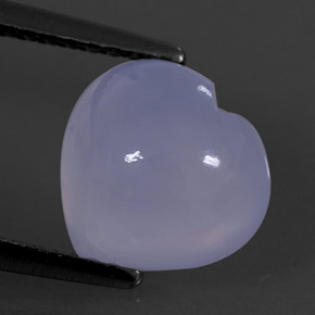 2,45 ctw natürlicher blauer Chalcedon, Transparent, Transparent / Lichtdurchlässig