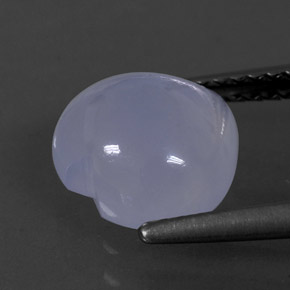2,45 ctw natürlicher blauer Chalcedon, Transparent, Transparent / Lichtdurchlässig